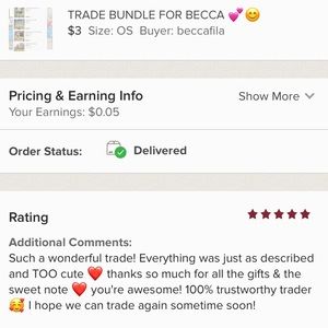 Successful trade with the beautiful Becca!